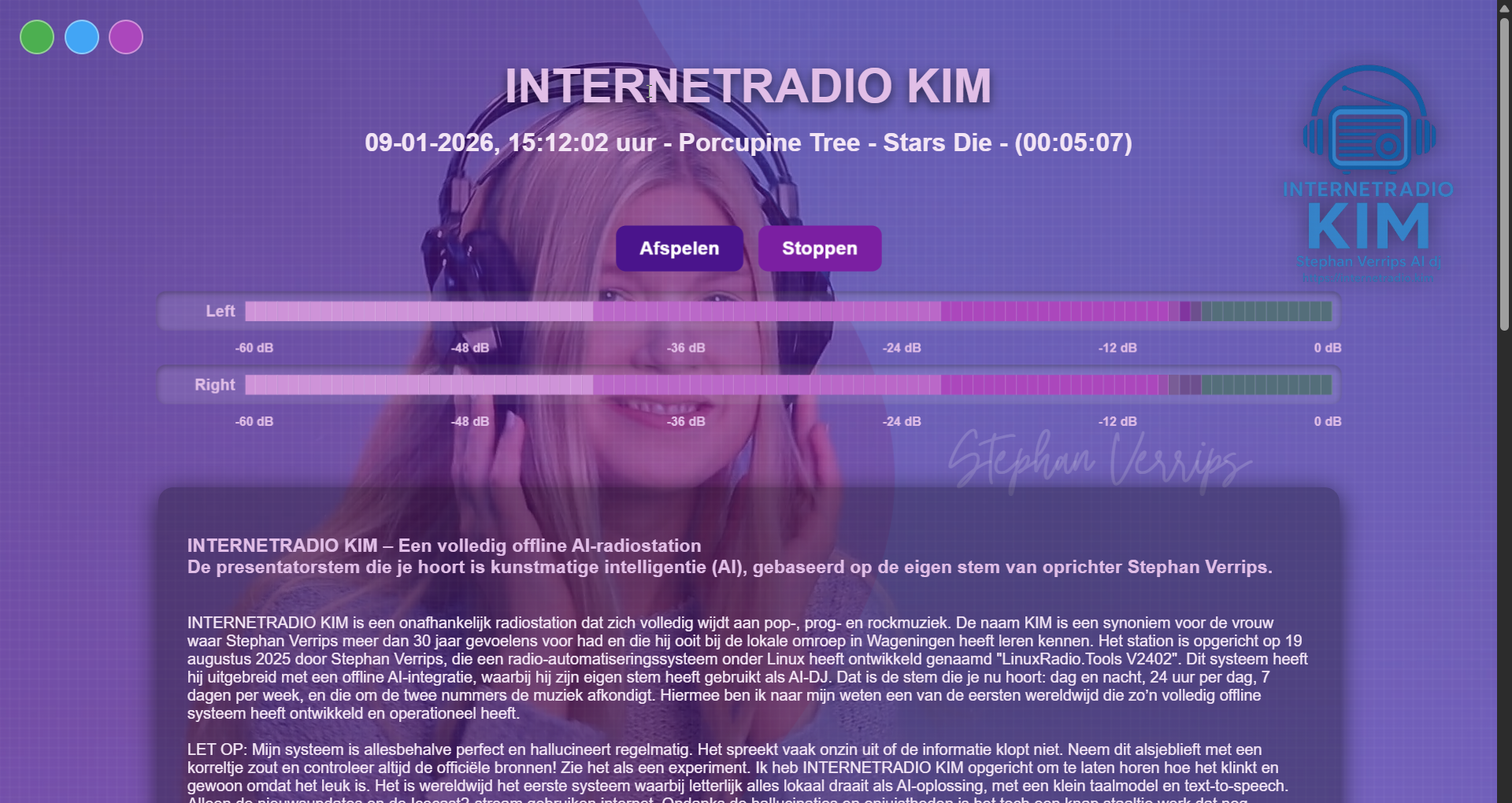 Voorbeeld van Desktop na booten :